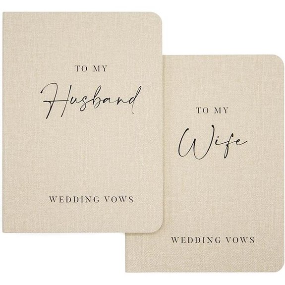 Slim Vow Books Set of 2 with Linen Covers
