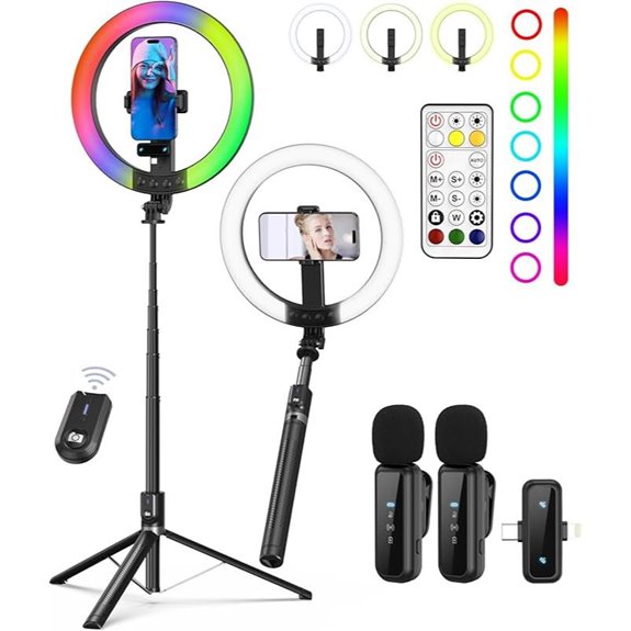 Vlogging Kit for iPhone/Android with Ring Light