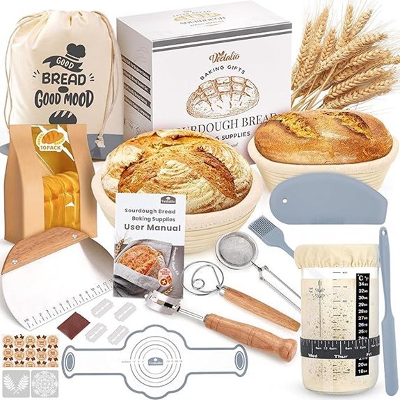 Sourdough Starter & Baking Kit with Proofing Basket