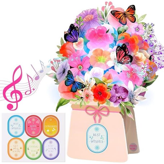 3D Flower Bouquet Greeting Cards Set
