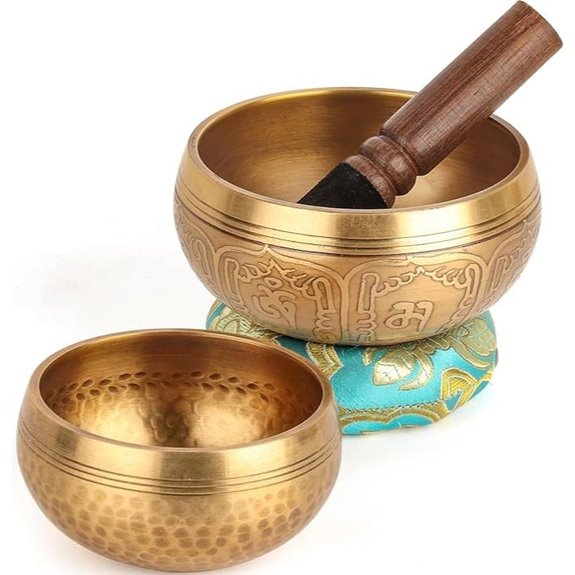 2-Pack Tibetan Singing Bowls Set for Meditation and Healing