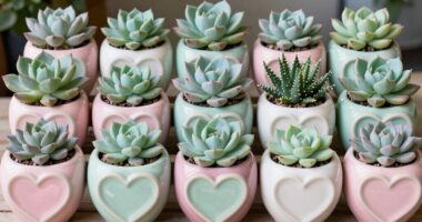 top heart shaped succulent planters