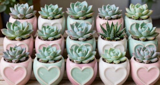 top heart shaped succulent planters