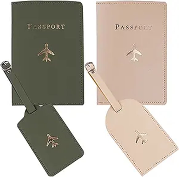 Travel Passport Wallets Set with Luggage Tags