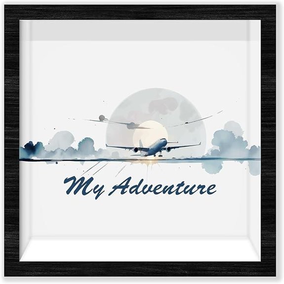 Travel Shadow Box Frame for Keepsakes and Gifts