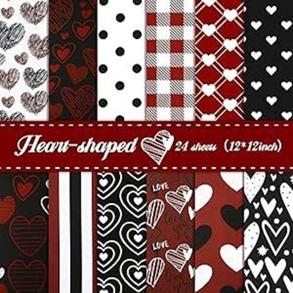 Heart Pattern Scrapbook Paper 12x12 Valentine Crafts