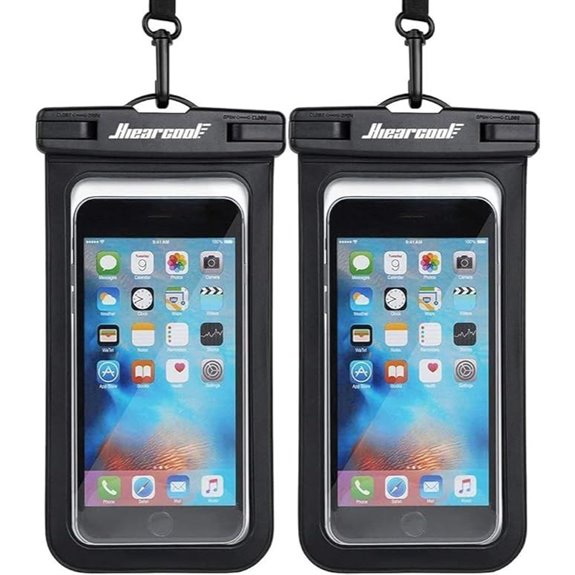 Hiearcool Waterproof Phone Pouch 2-Pack for Beach Travel