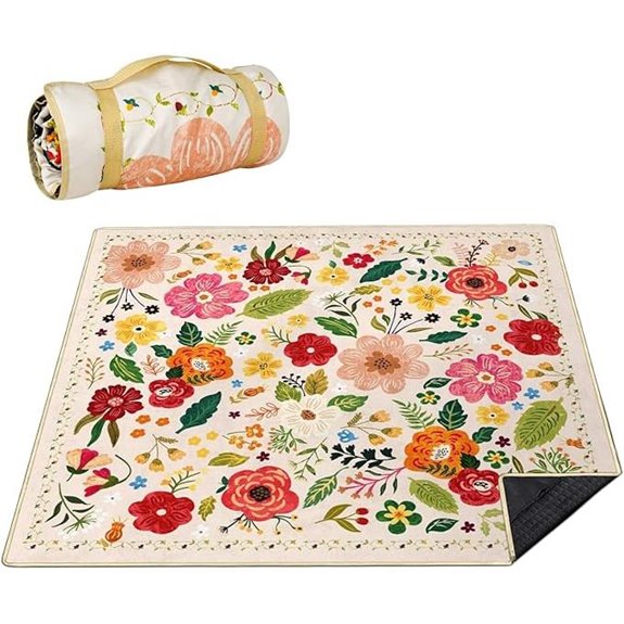 Waterproof Large Picnic Blanket with Tote (80x80)