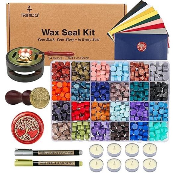 TRINIDa Wax Seal Kit with 24 Colors & Supplies