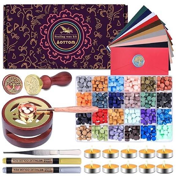 Aottom Wax Seal Stamp Kit with Beads and Pen