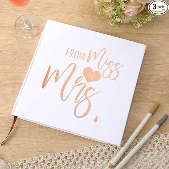 Bridal Shower Guest Book with Pens and Photos