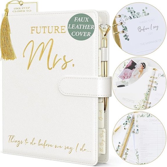 Wedding Planner Book with Organizer Stickers & Calendar