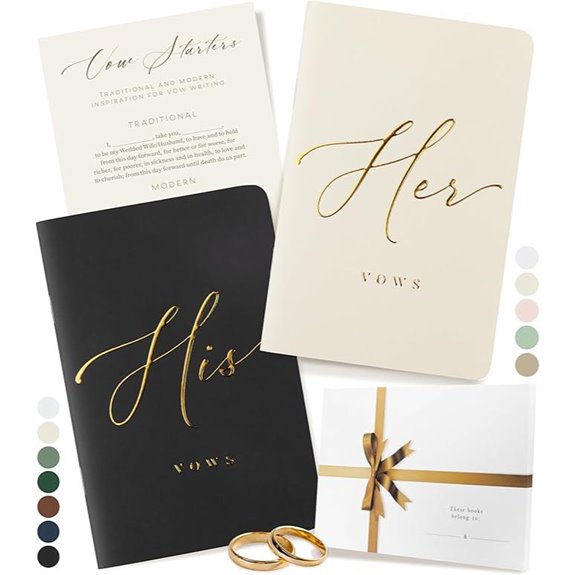 ARTESORI Wedding Vow Book for Him & Her