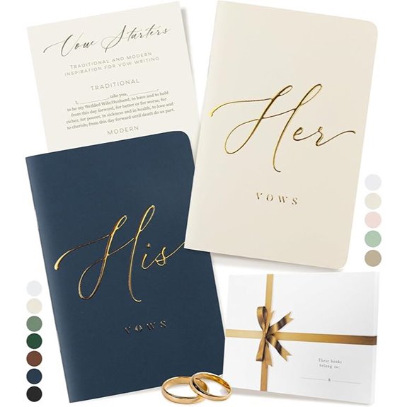 ARTESORI Wedding Vow Book for Her & Him