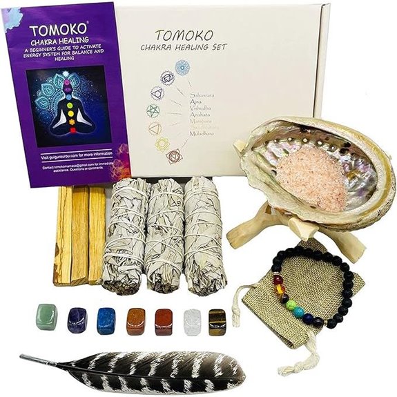 White Sage Chakra Healing Kit with Stones and Accessories
