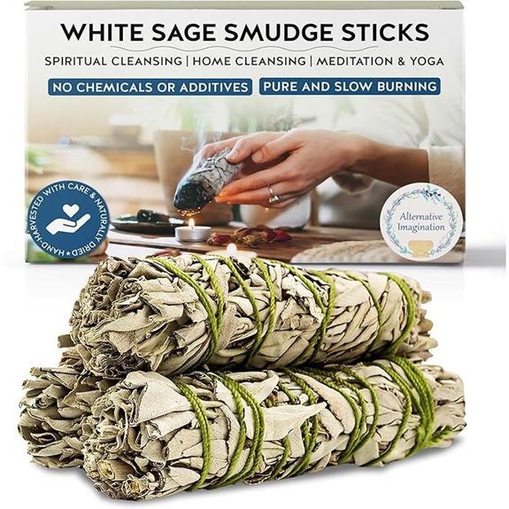 White Sage Smudge Stick Set – 3-Pack for Rituals