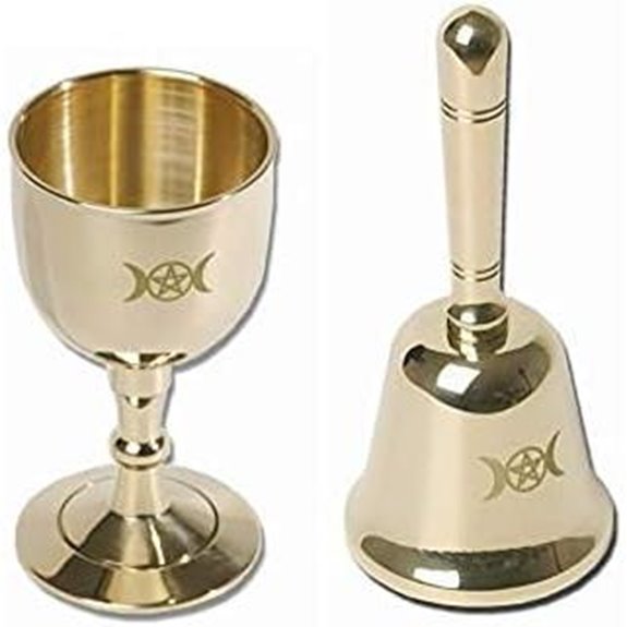 Wiccan Altar Bell Chalice & Ritual Kit