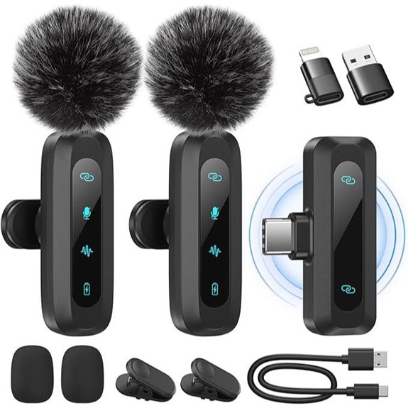Wireless Lavalier Microphone for iPhone & Android