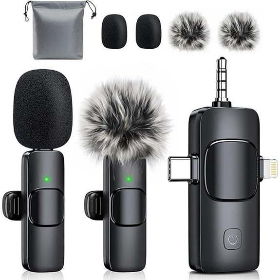 3-in-1 Wireless Lavalier Microphone for iPhone