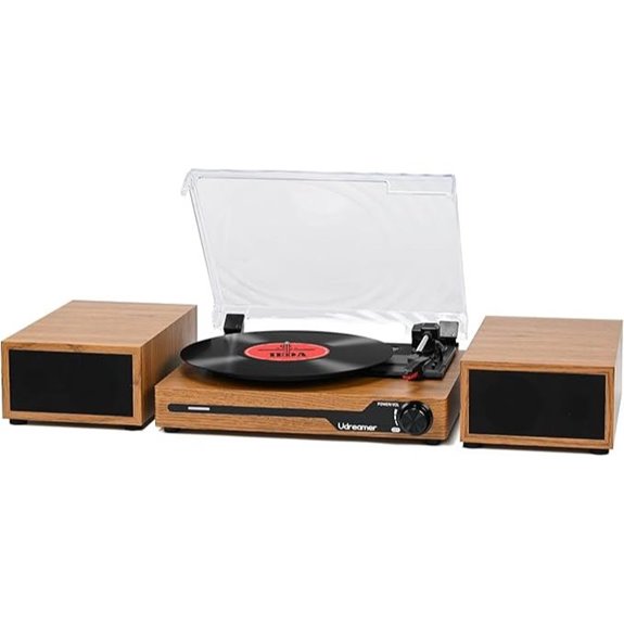 Wireless Vinyl Record Player with Speakers