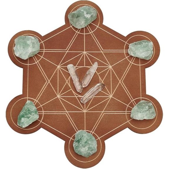 FingerInspire Wooden Hexagon Crystal Grid Board