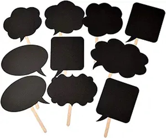 Photo Booth Props Kit with Writable Black Cards