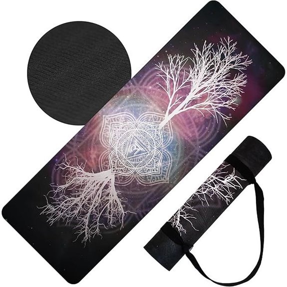 HighTop Yoga Mat with Strap - Tree of Life Design