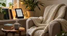 comfortable reading corner setup