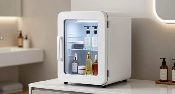compact skincare and beverage storage