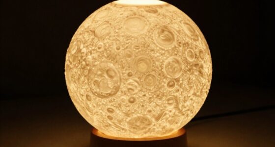 elegant glowing moon lamp