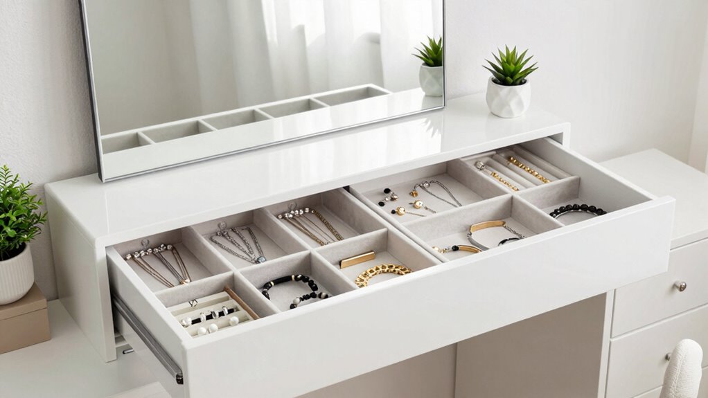 elegant organized jewelry storage