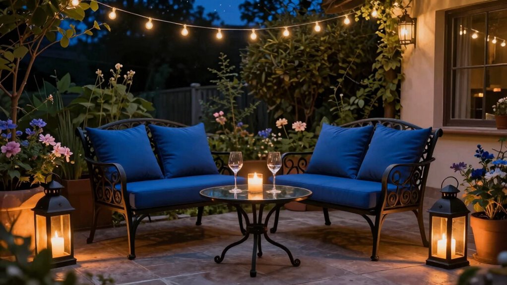 intimate outdoor conversation retreat