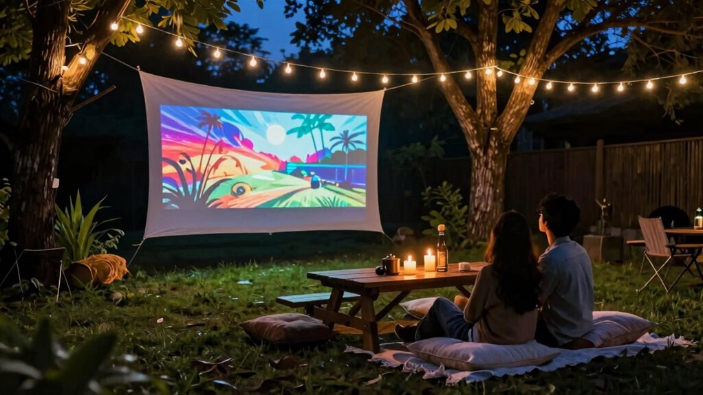 outdoor movie night experience