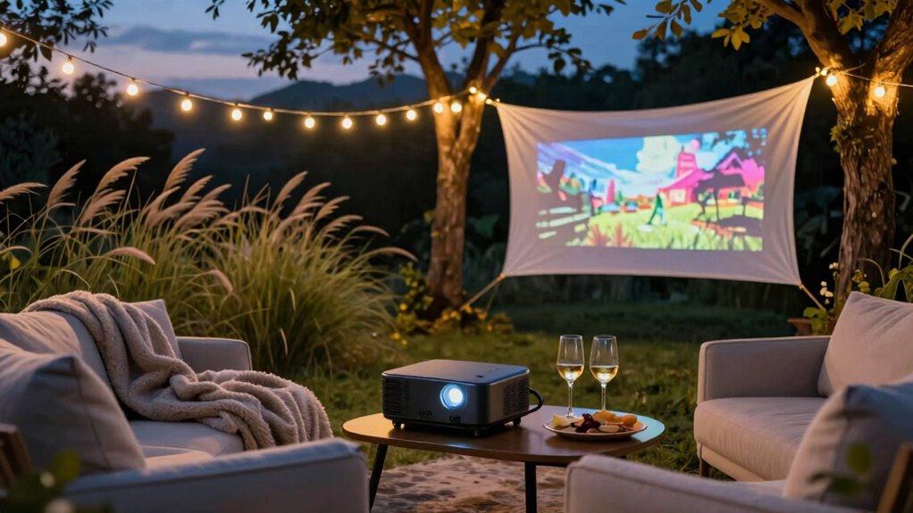 portable outdoor cinema setup