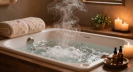 relaxing warm bubble foot spa