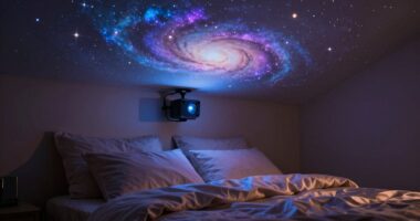 romantic bedroom galaxy projector