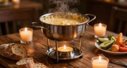 romantic cozy fondue evenings