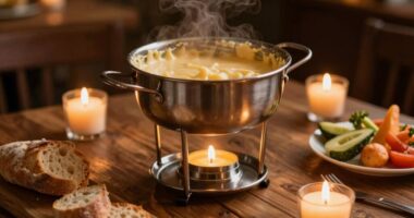 romantic cozy fondue evenings