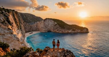 romantic travel drone footage