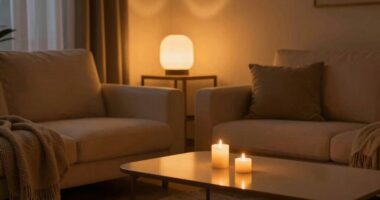smart bulbs set romantic ambiance