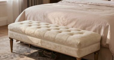 stylish storage romantic bench